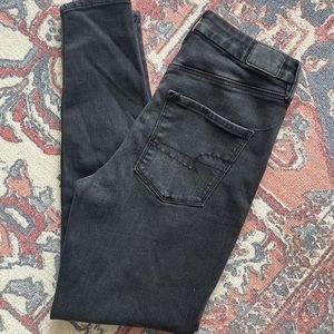 American eagle black curvy super hi-rise jegging